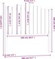 vidaXL Κεφαλάρι κρεβατιού, γκρι, 106x4x110 cm, μασίφ πεύκο