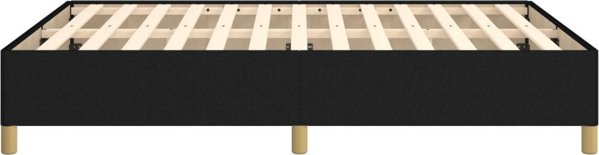 vidaXL Ράμα κρεβατιού, μαύρη, 140 x 200 cm, με επένδυση υφάσματος
