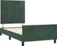 vidaXL Rama κρεβατιού με κεφαλάρι, σκούρο πράσινο, 80x200 cm, βελούδο