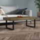 vidaXL Τραπέζι καφέ σκούρο καφέ-μαύρο 120x60x40 εκ. MDF και σίδηρο