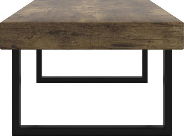 vidaXL Τραπέζι καφέ σκούρο καφέ-μαύρο 120x60x40 εκ. MDF και σίδηρο