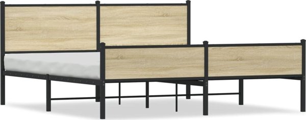 vidaXL Μεταλλικό Πλαίσιο Κρεβατιού Sonoma Oak 160x200 εκ.