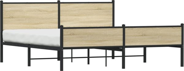 vidaXL Μεταλλικό Πλαίσιο Κρεβατιού Sonoma Oak 160x200 εκ.