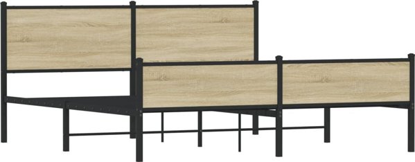 vidaXL Μεταλλικό Πλαίσιο Κρεβατιού Sonoma Oak 160x200 εκ.