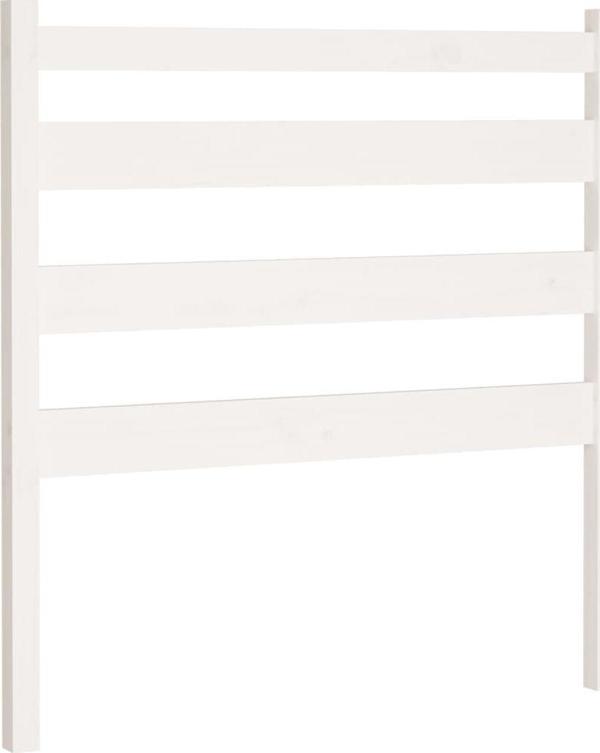 vidaXL Προσκεφαλο κρεβατιου, λευκο, 106x4x100 cm, μασιφ πευκο