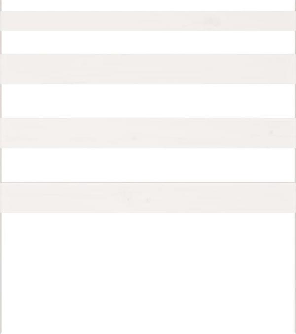 vidaXL Προσκεφαλο κρεβατιου, λευκο, 106x4x100 cm, μασιφ πευκο