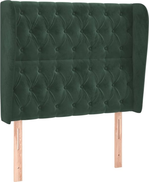 vidaXL Zaglowek uszak, tsimnonoprasino, 93x23x118/128 cm, aksamit