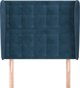 vidaXL Κεφαλάρι uszak, σκούρο μπλε, 93x23x118/128 εκ., βελούδο