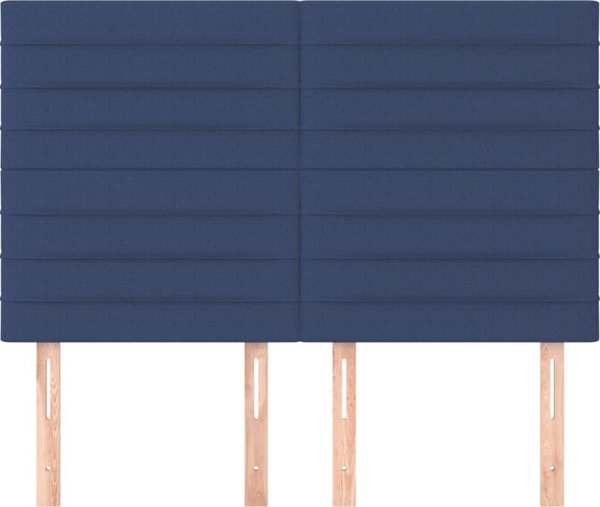 vidaXL Σετ 4 κεφαλάρια κρεβατιού, μπλε, 72x5x78/88 cm, ύφασμα
