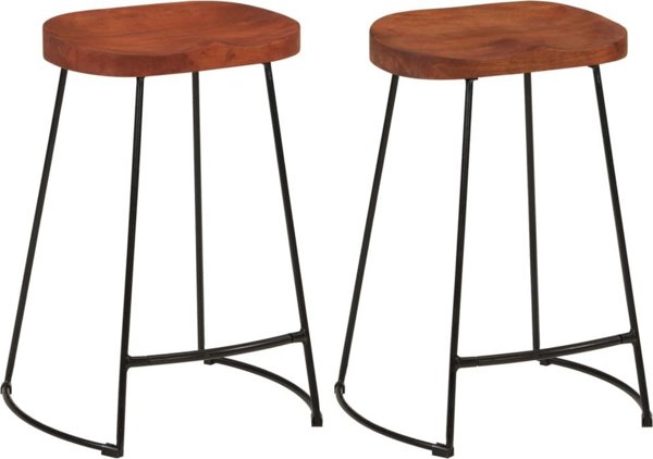 vidaXL Μπάρ σκαμπό Gavin, σετ 2 τεμαχίων, 45x40x63 εκ., από συμπαγές ξύλο μάνγκο