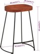 vidaXL Μπάρ σκαμπό Gavin, σετ 2 τεμαχίων, 45x40x63 εκ., από συμπαγές ξύλο μάνγκο