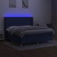 vidaXL Λύκνο Συνεχόμενο με Στρώμα, Μπλε 180x200 cm, ύφασμα