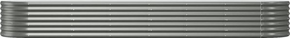vidaXL vidaXL Donica ogrodowa, malowana proszkowo stal, 296x80x36 cm, szara