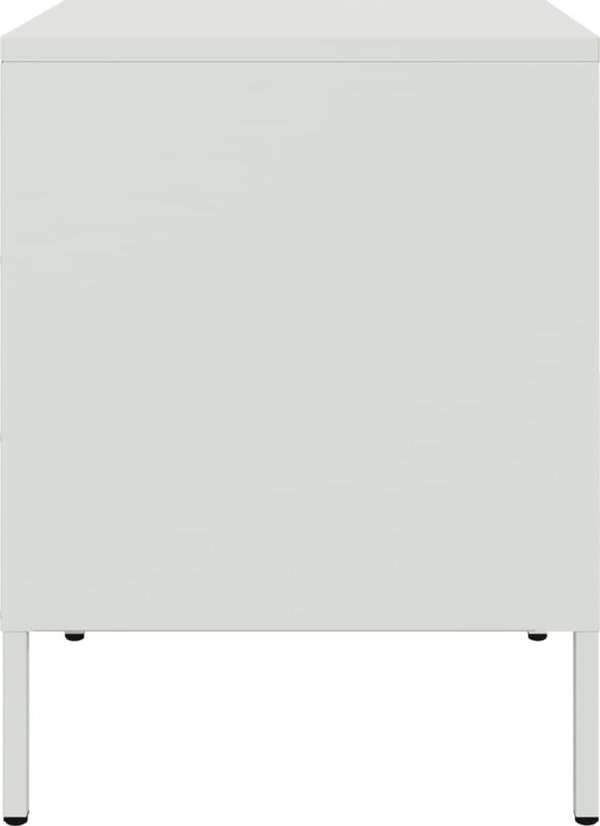 vidaXL Κομοδίνα, 2 τεμ., λευκά, 36x39x50,5 εκ, ατσάλινα