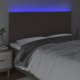 vidaXL Κεφαλάρι κρεβατιού με LED, τουπέ, 180x5x118/128 cm, ύφασμα
