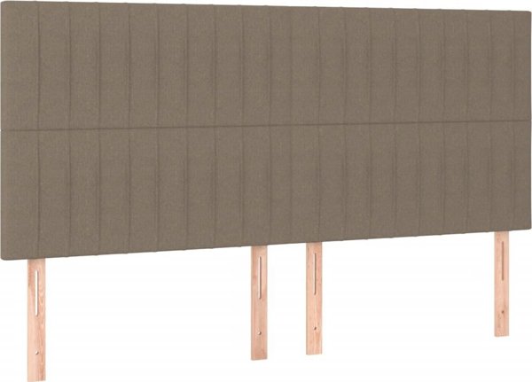 vidaXL Κεφαλάρι κρεβατιού με LED, τουπέ, 180x5x118/128 cm, ύφασμα