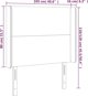 vidaXL Zaglowek uszak, σκούρο γκρι, 103x16x118/128 εκ., βελούδο