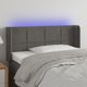 vidaXL Zaglowek do lozka z LED, ciemnoszary, 83x16x78/88 cm, aksamit