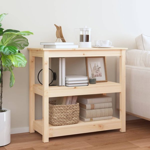 vidaXL vidaXL Stolik konsolowy, 80x40x74 cm, lite drewno sosnowe