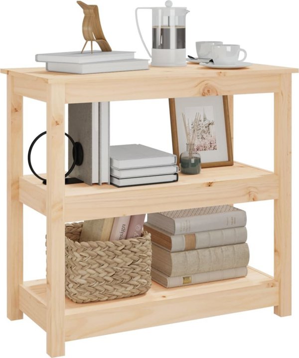 vidaXL vidaXL Stolik konsolowy, 80x40x74 cm, lite drewno sosnowe