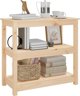vidaXL vidaXL Stolik konsolowy, 80x40x74 cm, lite drewno sosnowe