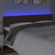 vidaXL Κεφαλάρι κρεβατιού με LED σκούρο καφέ 180x5x78/88 cm ύφασμα