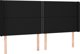 vidaXL Κεφαλαρι κρεβατιου με LED, μαυρο, 163x16x118/128 cm, υφασμα