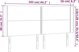 vidaXL Κεφαλαρι κρεβατιου με LED, μαυρο, 163x16x118/128 cm, υφασμα