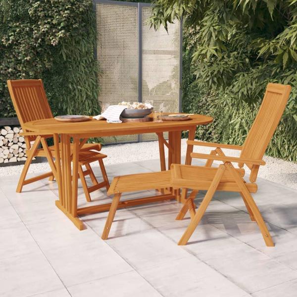 vidaXL Τραπέζι κήπου, 160x85x75 cm, από μασίφ ξύλο ευκαλύπτου
