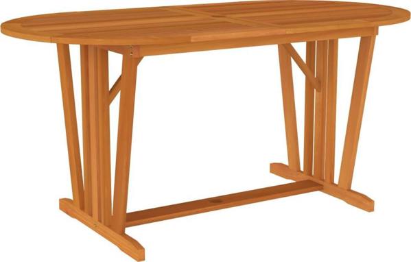 vidaXL Τραπέζι κήπου, 160x85x75 cm, από μασίφ ξύλο ευκαλύπτου