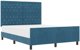 vidaXL Ramka Κρεβατιού Σκούρο Μπλε 140x190 cm Βελούδο