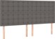 vidaXL Lozko kontynentalne z materacem i LED, szara ekoskora 180x200cm