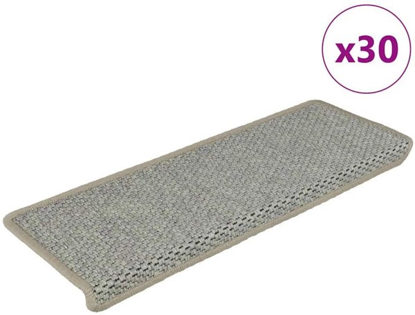 vidaXL Αυτοκόλλητα Πατήματα Σκάλας, Όψη Σιζάλ, 65x21x4 cm, 30 Τεμάχια