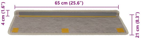 vidaXL Αυτοκόλλητα Πατήματα Σκάλας, Όψη Σιζάλ, 65x21x4 cm, 30 Τεμάχια