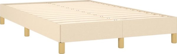 vidaXL Κρεβατοκάμαρα, κρεμ, 120x200 εκ, επενδυμένη με ύφασμα