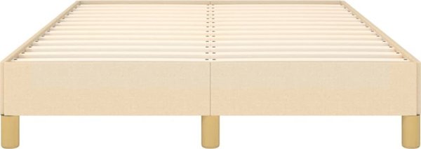 vidaXL Κρεβατοκάμαρα, κρεμ, 120x200 εκ, επενδυμένη με ύφασμα
