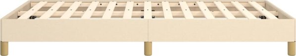 vidaXL Κρεβατοκάμαρα, κρεμ, 120x200 εκ, επενδυμένη με ύφασμα