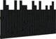 vidaXL Κεφαλάρι κρεβατιού, μαύρο, 146,5x3x80 εκ., συμπαγές ξύλο πεύκου