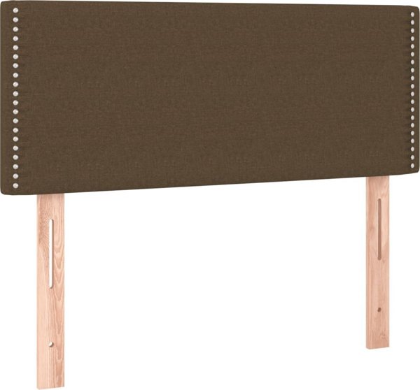 vidaXL Ηπειρωτικό κρεβάτι με στρώμα, καφέ, 120x200 cm, από ύφασμα