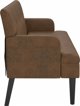 vidaXL Πάγκος με πλάτη, καφέ, 112x65,5x75 εκ, τεχνητό σουέτ