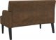 vidaXL Πάγκος με πλάτη, καφέ, 112x65,5x75 εκ, τεχνητό σουέτ