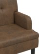 vidaXL Πάγκος με πλάτη, καφέ, 112x65,5x75 εκ, τεχνητό σουέτ