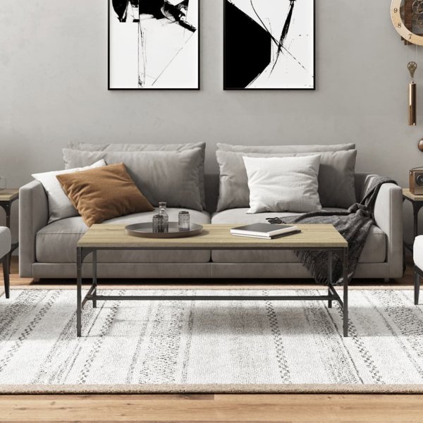 vidaXL Stolik kawowy, dab sonoma 100x50x35 cm material drewnopochodny