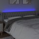 vidaXL Ζαγλώκ για κρεβάτι με LED, ανοιχτό γκρι, 183x16x78/88 cm, ύφασμα