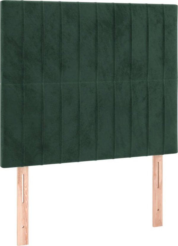 vidaXL Lozko kontynentalne z materacem i LED zielony aksamit 80x200 cm
