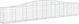 vidaXL Kosze gabionowe, 9 szt, 400x30x60/80 cm, galwanizowane zelazo