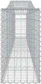 vidaXL Kosze gabionowe, 9 szt, 400x30x60/80 cm, galwanizowane zelazo