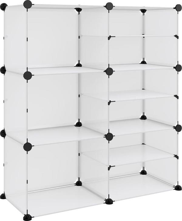 vidaXL vidaXL Stojak na buty, przezroczysty, 84x31,5x93 cm, PP