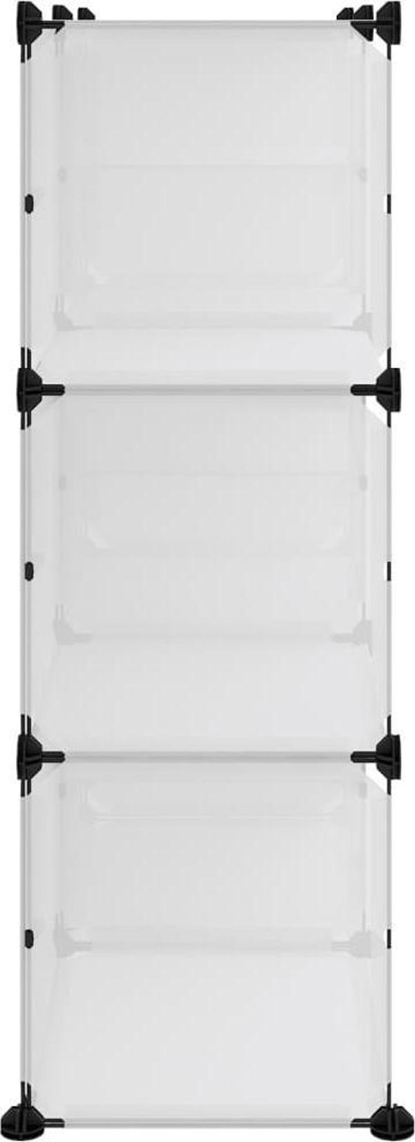 vidaXL vidaXL Stojak na buty, przezroczysty, 84x31,5x93 cm, PP