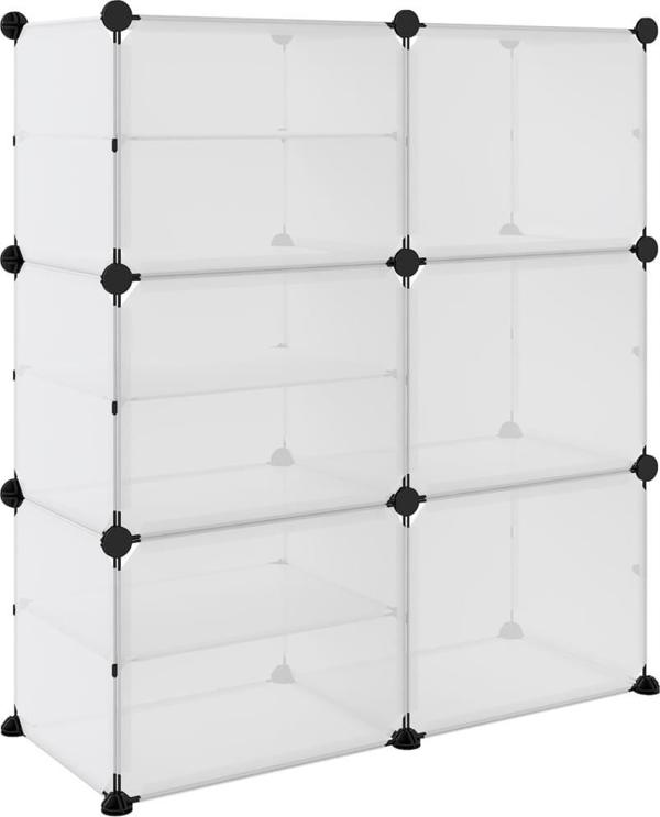vidaXL vidaXL Stojak na buty, przezroczysty, 84x31,5x93 cm, PP